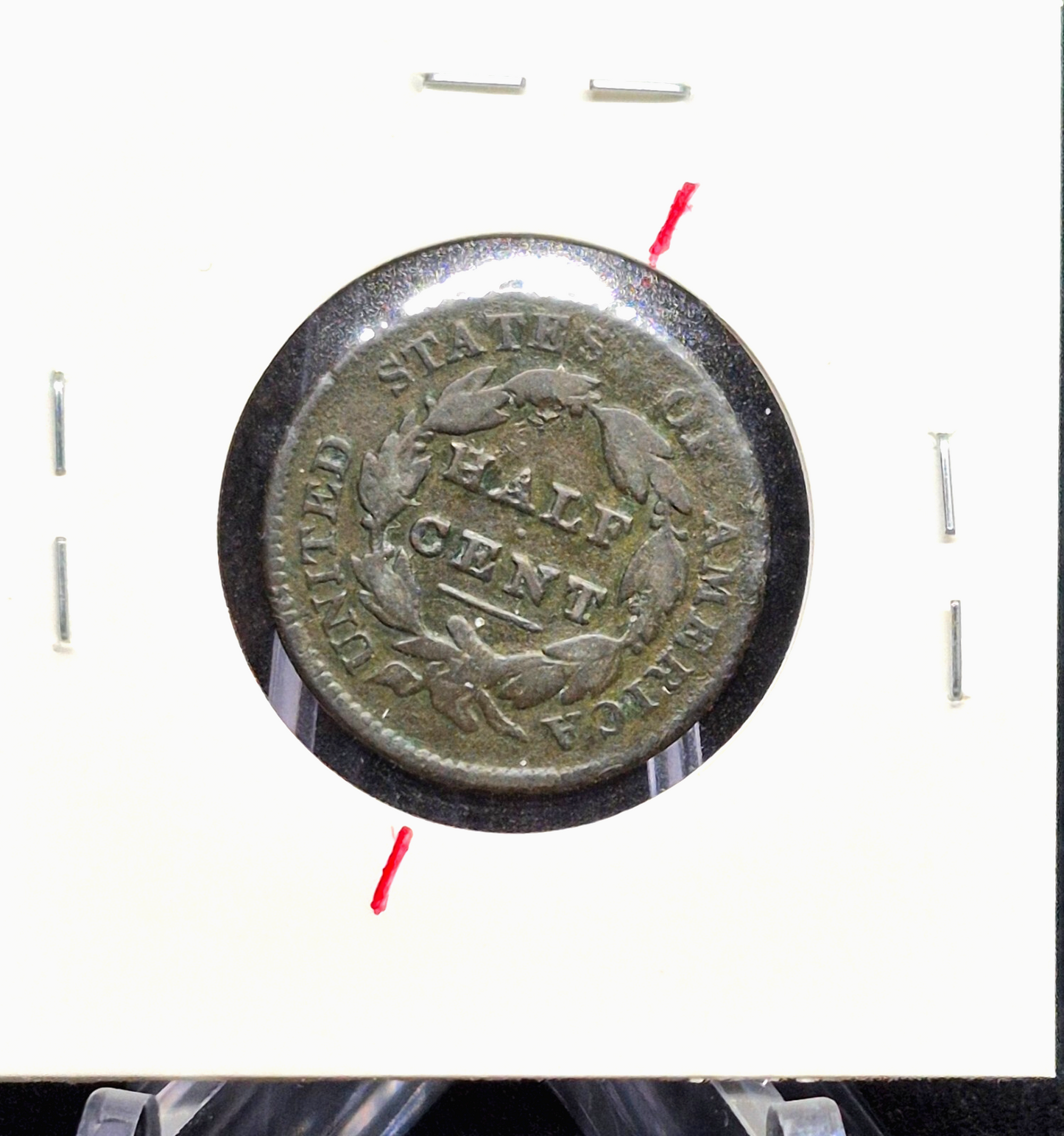 1829 Classic Head Half Cent š„Rotated Die Errorš„ FULL LIBERTY Very Good Details