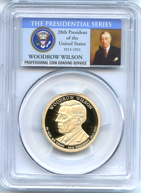 ✅ 2013-S $1 Woodrow Wilson PCGS PR69 DCAM Presidential Dollar Coin Photo Label
