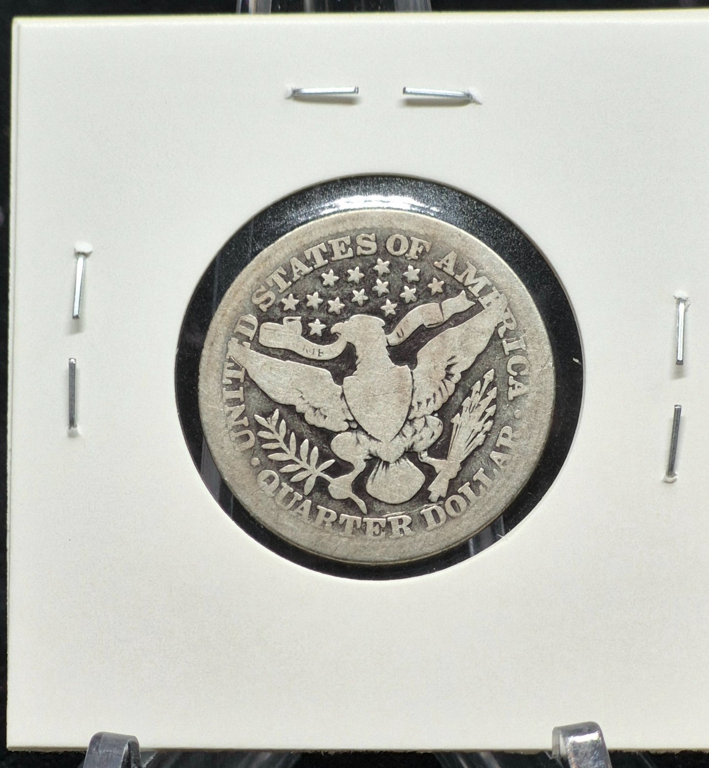 1911 Barber Silver Quarter 🥈90% SILVER Coin Very Good Condition Partial Motto