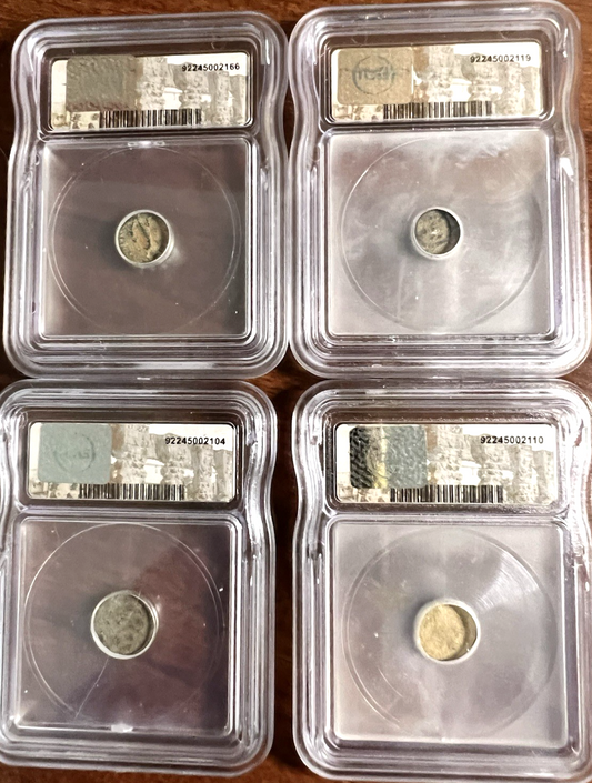 🏛️ LOT OF 4 Ancient Roman Empire CoinS 27BC-476AD ICG Genuine Slab Bronze Rome