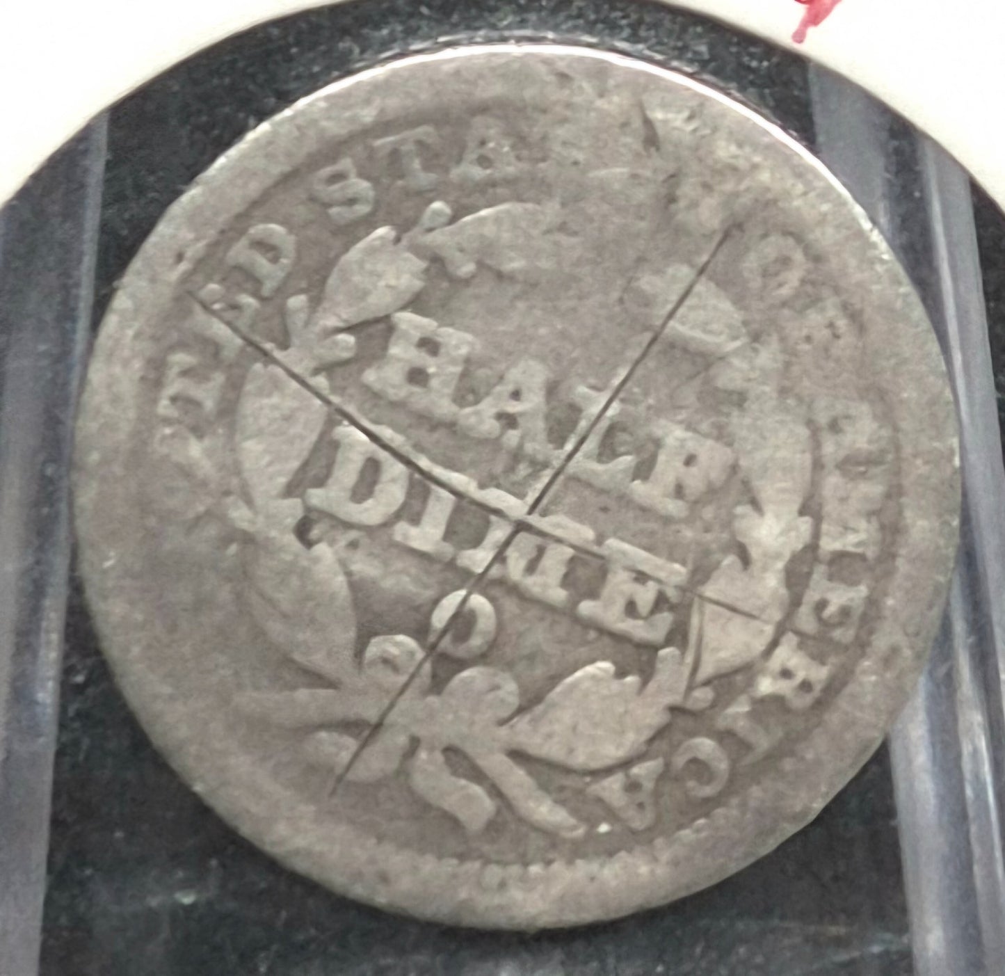 1853 Liberty Seated Half Dime Rotated Die 90% Silver Arrows at Date Good Detail