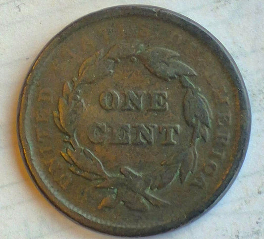 1843 Braided Hair Large Cent Small Letter Variety Very Good Features N10 R3
