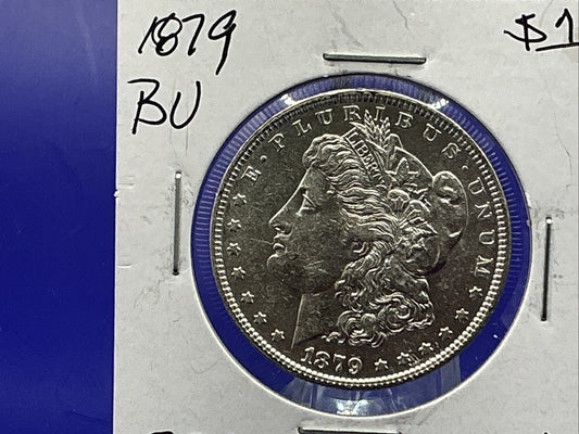 1879 Morgan 90% Silver Dollar Gem Shiny, Bright, Well Struck 2nd Year Coin