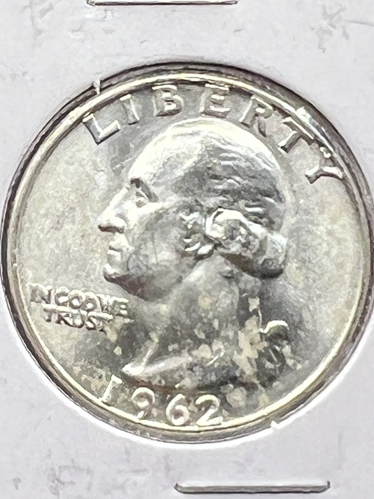 1962-D Washington Quarter 90% Silver 25c Super Shiny White  Coin