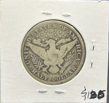 1906 P Barber Half Dollar 90% Silver 50c Coin Great Details