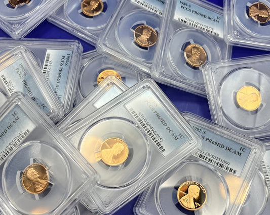 🔥  Lincoln 1c Proof Coins - PCGS ONLY PR69RD DCAM Graded Honest Abe Cents