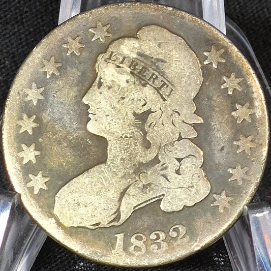 💥 1832 Capped Bust Half Dollar About Good 90% Silver 50c Coin Early Better Date