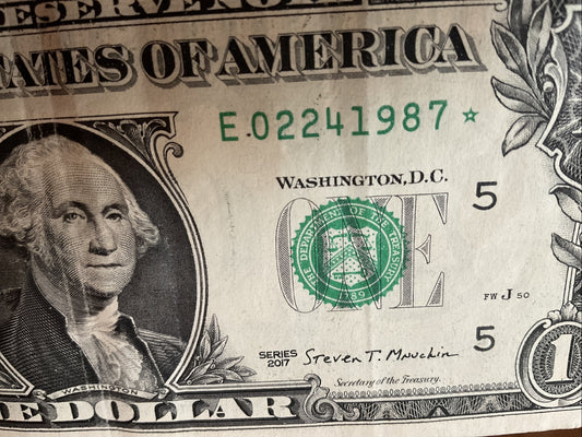 Star Note Birthday - February 24, 1987 Serial # 02241987 Anniversary Special Day