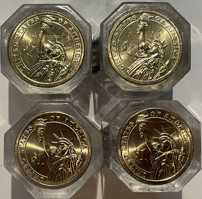 💰LOT OF 4 - 2007 FDOI PCGS Graded BU $1 ROLLS Washington Jefferson Adam Madison