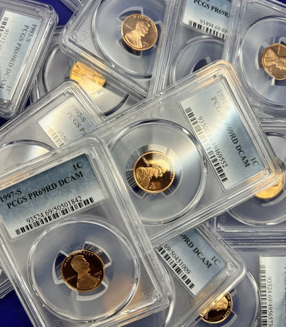 🔥  Lincoln 1c Proof Coins - PCGS ONLY PR69RD DCAM Graded Honest Abe Cents