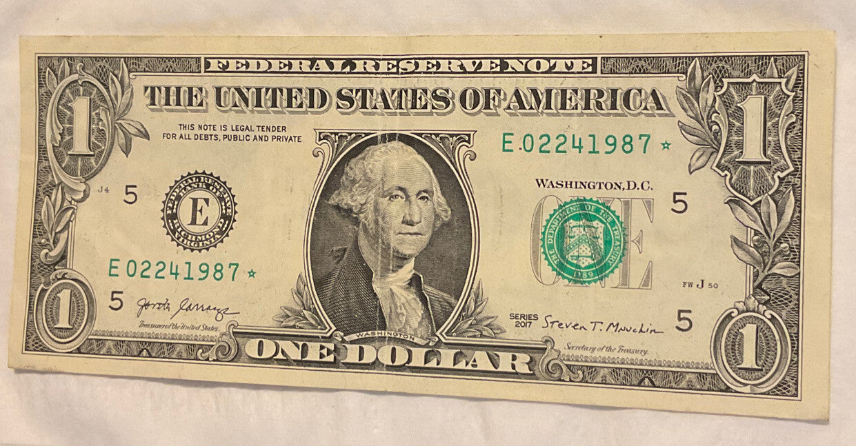 Star Note Birthday - February 24, 1987 Serial # 02241987 Anniversary Special Day