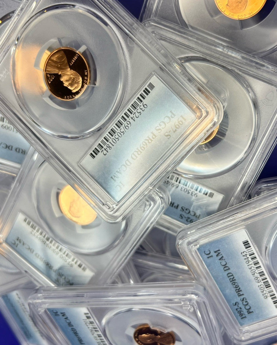 🔥  Lincoln 1c Proof Coins - PCGS ONLY PR69RD DCAM Graded Honest Abe Cents