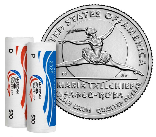 2023 P&D Maria Tallchief American Women Washington Quarters  2 CoinSet Ballerina