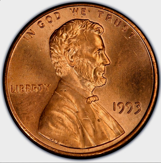 1993 P Lincoln Memorial BU Brilliant Uncirculated 1C From 🔥OBW Bank Roll🔥