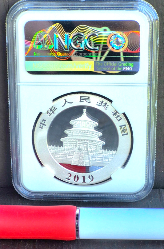 💰2019 China S 10Y Panda Early Releases NGC MS70 30 Grams Silver coin .999 fine