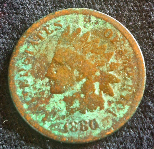 1880 1C BN Indian Cent Penny Variety Three🔥Almost 150 yrs Old🔥Tons of Patina