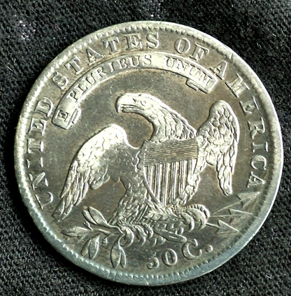 1834 Cap Bust Half Dollar Full Letter Edge Large Letter Large Date XF Features