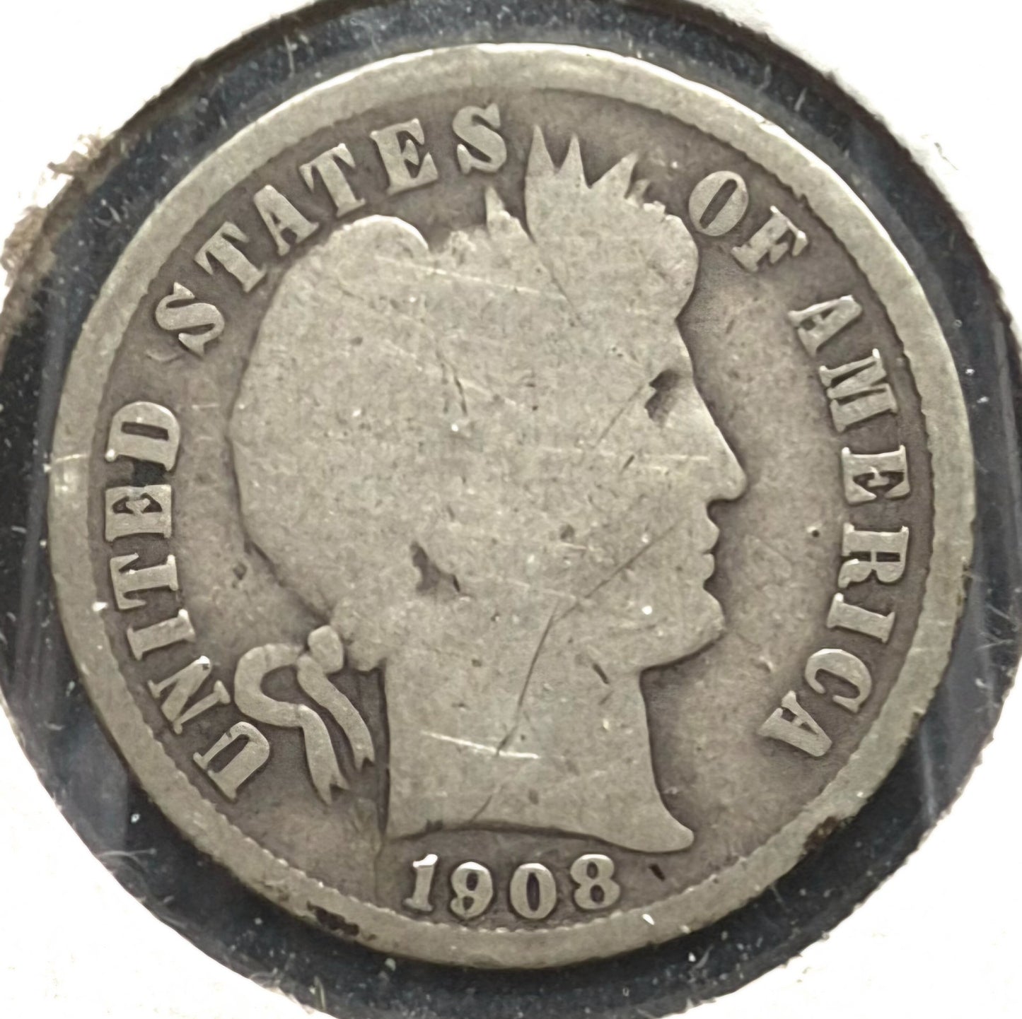 1908 Barber Dime 🥈90% Silver🥈 Very Good Detailed Circulated Condition