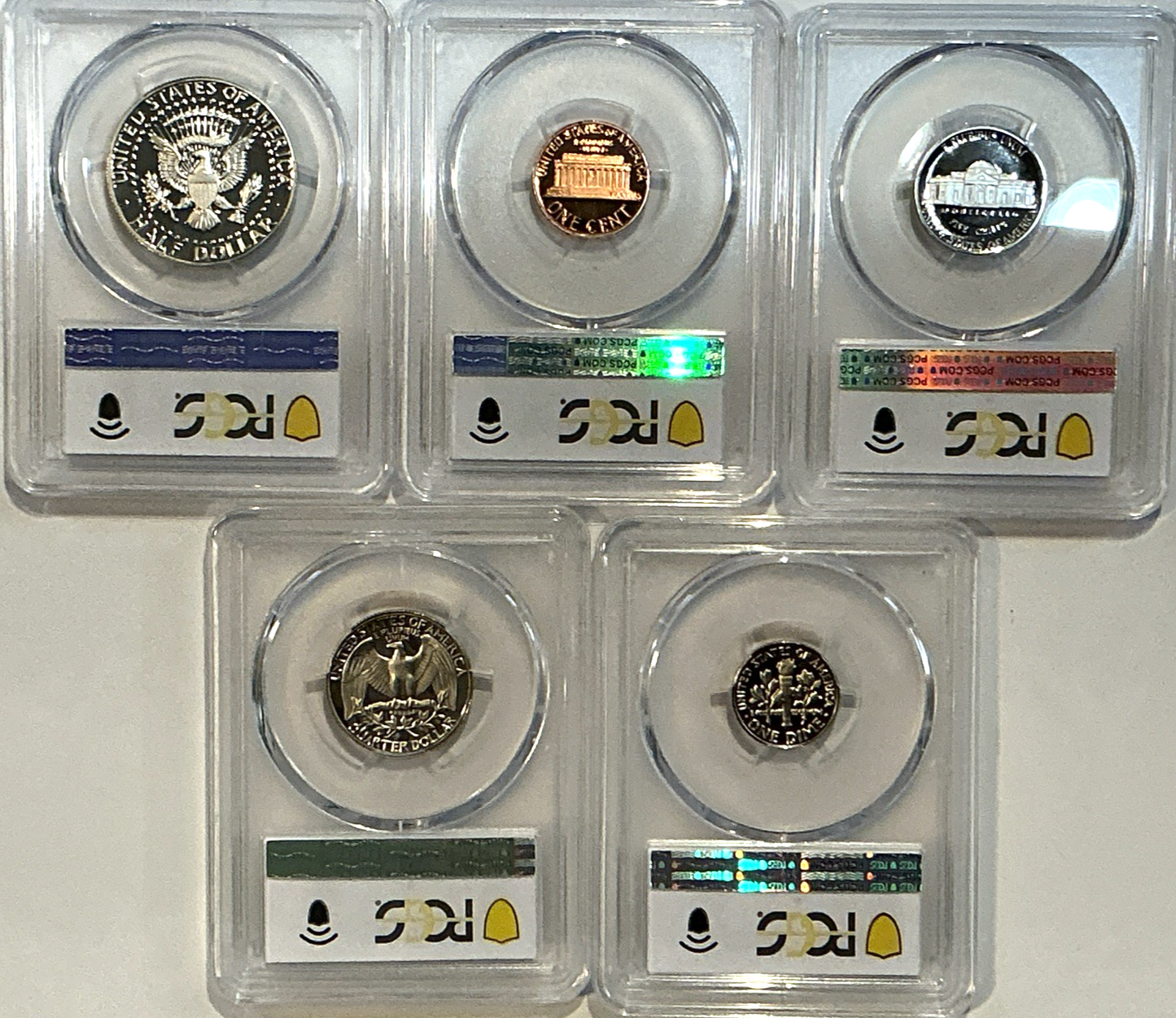 1984-S Proof Set Date 5 Coin Newly Graded PCGS PR69 DCAM Perfect Gift