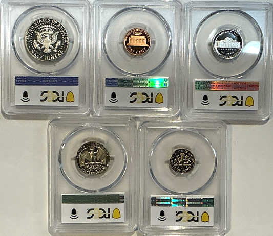 1984-S Proof Set Date 5 Coin Newly Graded PCGS PR69 DCAM Perfect Gift