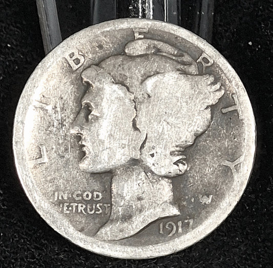1917 D MERCURY DIME BETTER DATE🥈90% SILVER🥈  SELLING AS SHOWN 10C