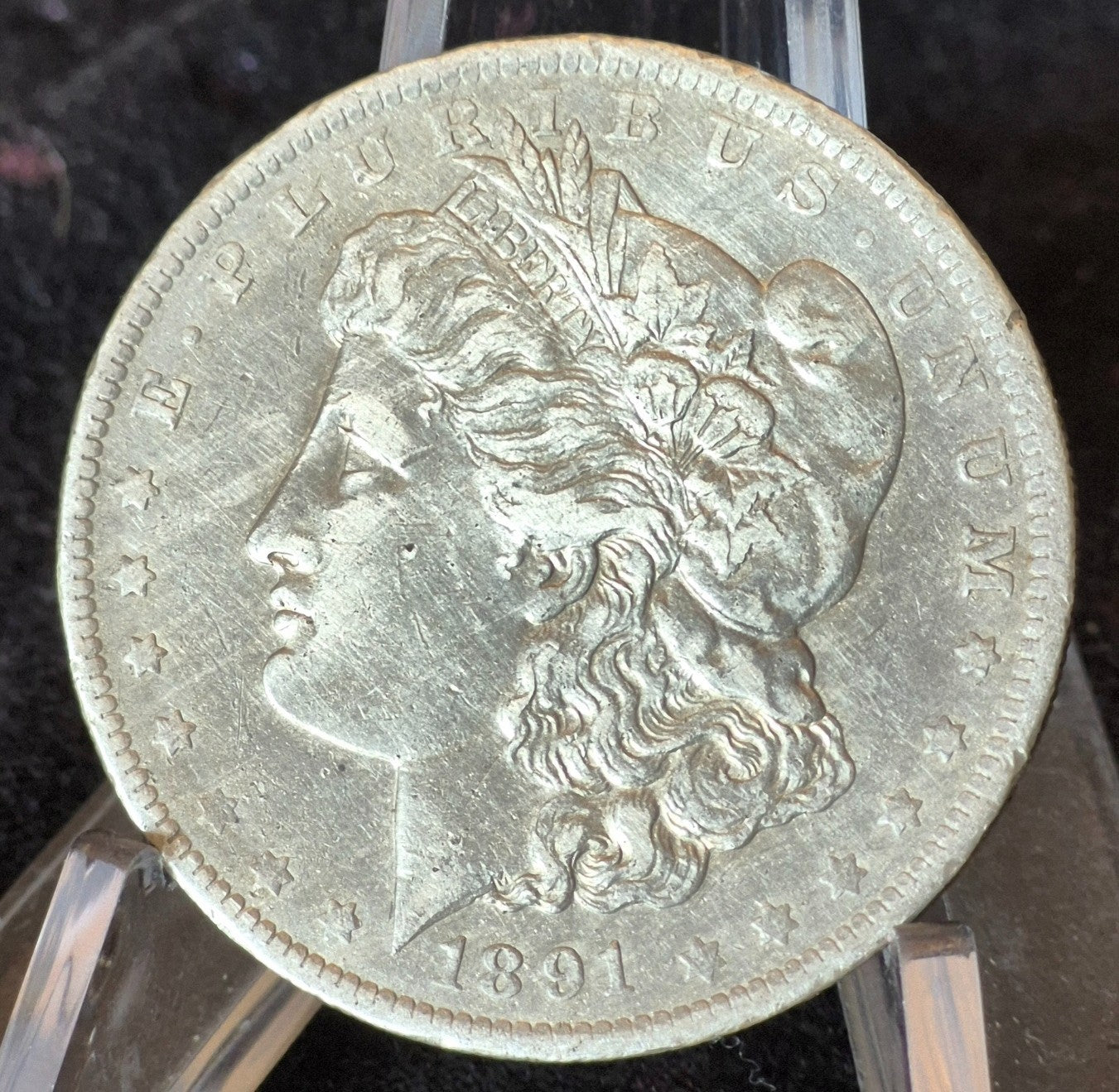 1891-O Morgan Dollar XF-AU Circulated Details 90% Silver $1 U.S Coin Harder Date