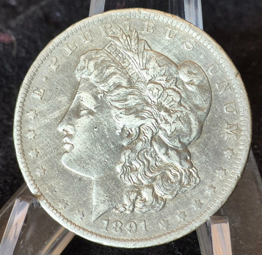 1891-O Morgan Dollar XF-AU Circulated Details 90% Silver $1 U.S Coin Harder Date