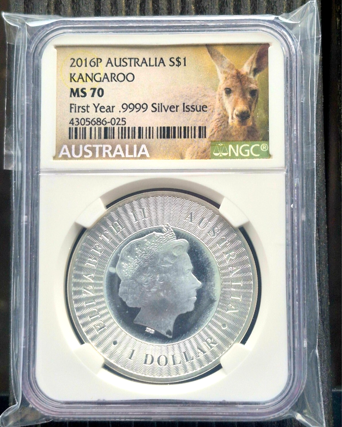 2016 First Year Australia $1 Kangaroo NGC MS70 1 Ounce Silver Coin .9999 Fine