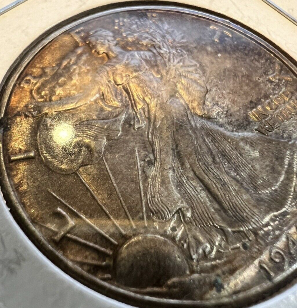 SUPER TONER GEM 1942-P Walking Liberty Half Dollar  Beauty 50c Coin