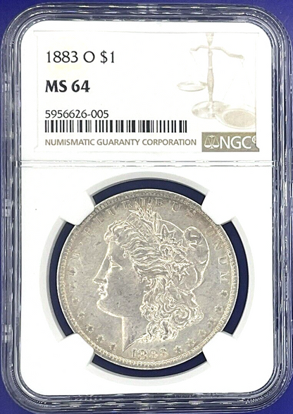 ✅ 1883 O MS64 EARLY Morgan Silver Dollar NGC CLEAN BRIGHT WHITE $1 COIN  ✅