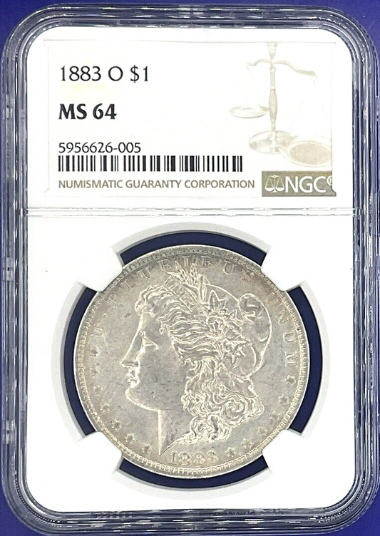 ✅ 1883 O MS64 EARLY Morgan Silver Dollar NGC CLEAN BRIGHT WHITE $1 COIN  ✅