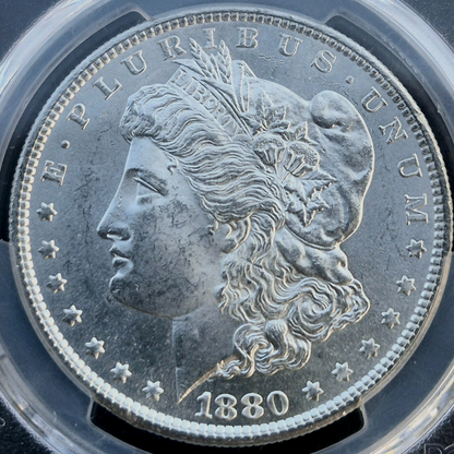 1880 S Morgan Silver Dollar Graded PCGS MS 62 90% Silver PCGS Protective Bag