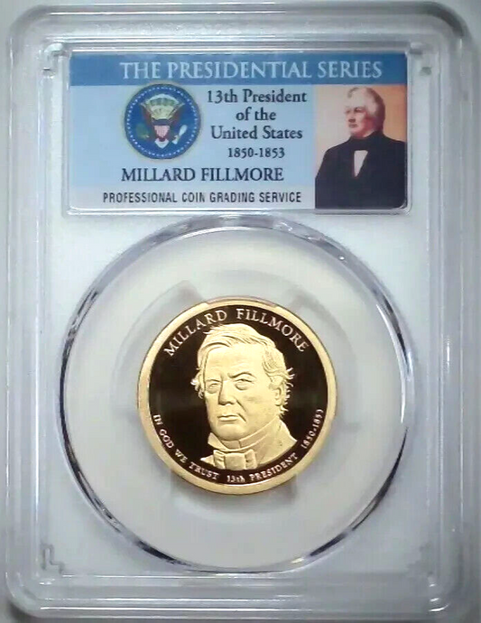 ✅ 2010 S $1 MILLARD FILLMORE Dollar PCGS PR69 DCAM President Dollar Coin Photo