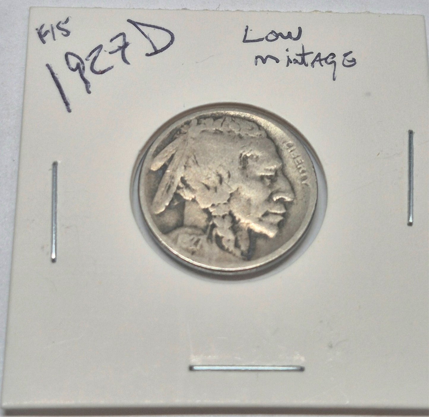 1927 Denver Buffalo Nickle Low Mint🔥Readable Date 🔥Partial Horn Finer Details