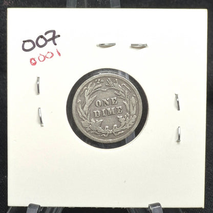 1904 Barber Dime 🥈90% Silver🥈Very Fine Detailed Circulated Condition