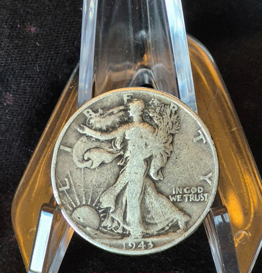 1943 Philadelphia Walking Liberty Half Dollar 90% Silver VF Circulated Details