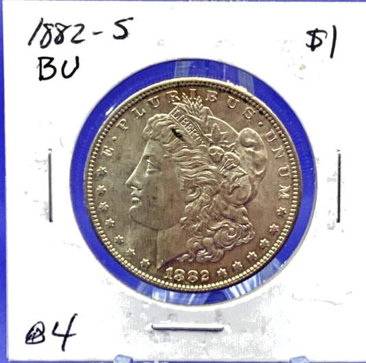1882-S Morgan 90% Silver Dollar BU Gem Shiny, Bright, Well Struck Coin
