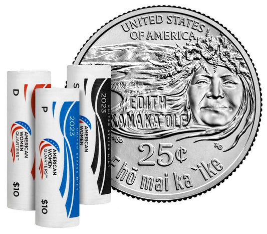 2023 3 Coin Set P/D/S Edith Kanaka'ole American Women Quarters BU Uncirculated