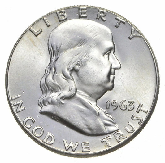🔥  Choice Uncirculated 1963 P Franklin Half Dollar Gem BU From Original Roll