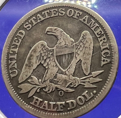 1856-O Liberty Seated Half Dollar Beautiful Detail Sharp Strike 90% Silver Coin