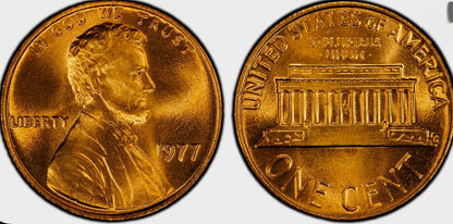 1977 P Lincoln Memorial BU Brilliant Uncirculated 1C From 🔥OBW Bank Roll🔥