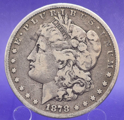 💥1878-CC Morgan Silver $1 Dollar KEY Date! Carson City $1 Full Liberty 1st Year
