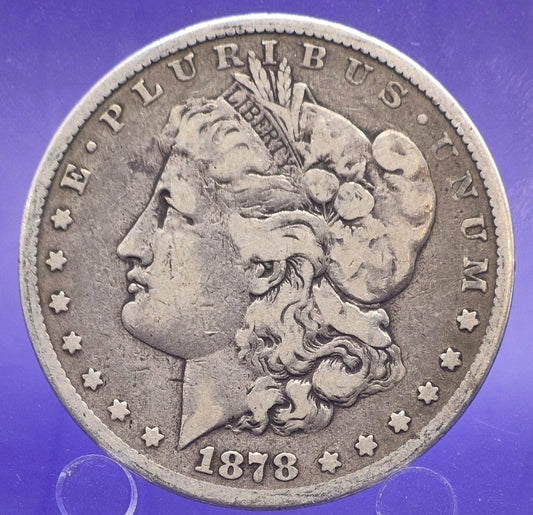💥1878-CC Morgan Silver $1 Dollar KEY Date! Carson City $1 Full Liberty 1st Year