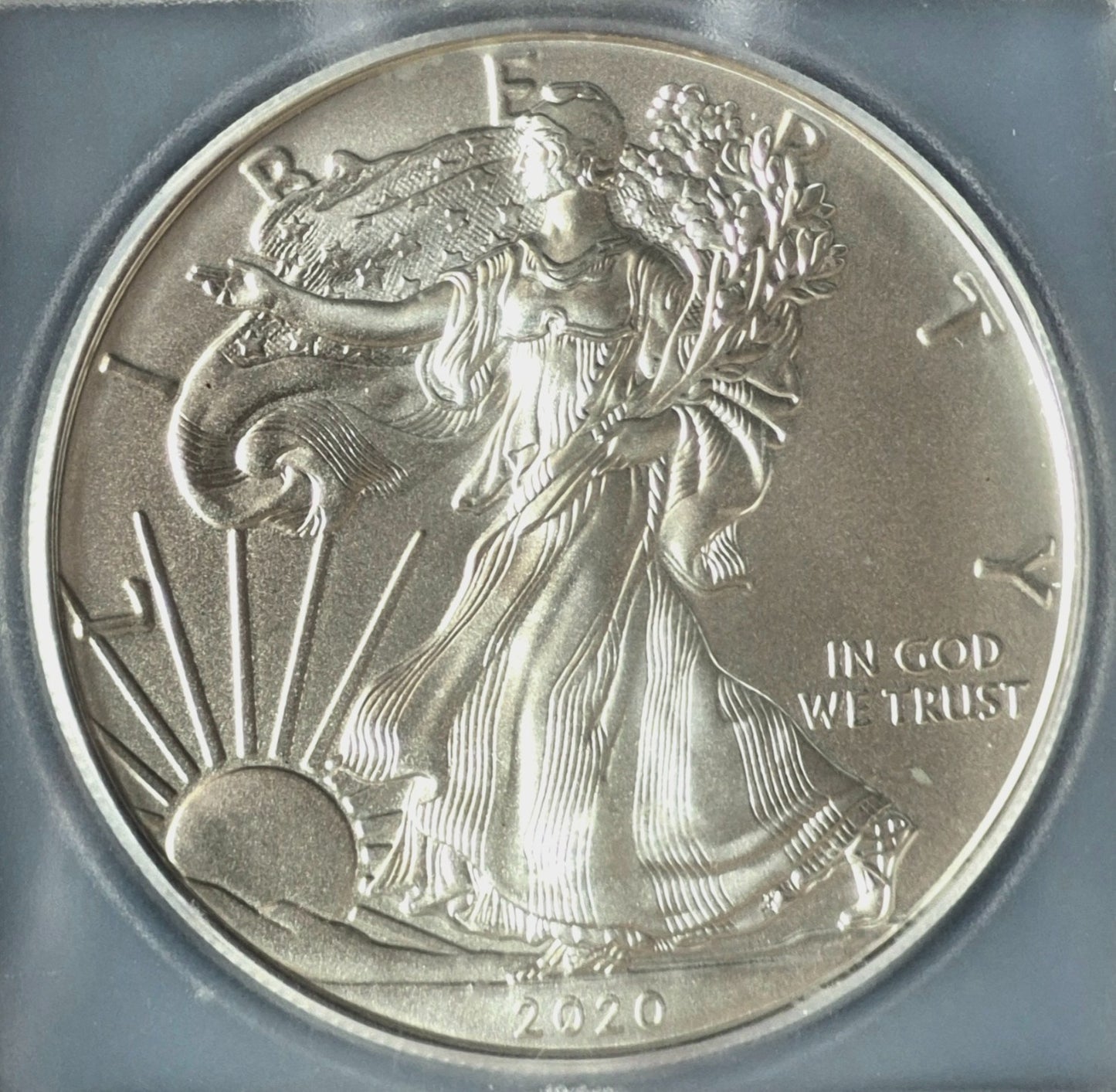 2020 (P) ICG MS70 Emergency Issue T-1 American Silver Eagle Dollar, USA $1 Coin