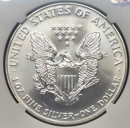 1993 American Silver Eagle One Ounce 99.9 % SILVER NGC 🔥MS69🔥 Brown Label