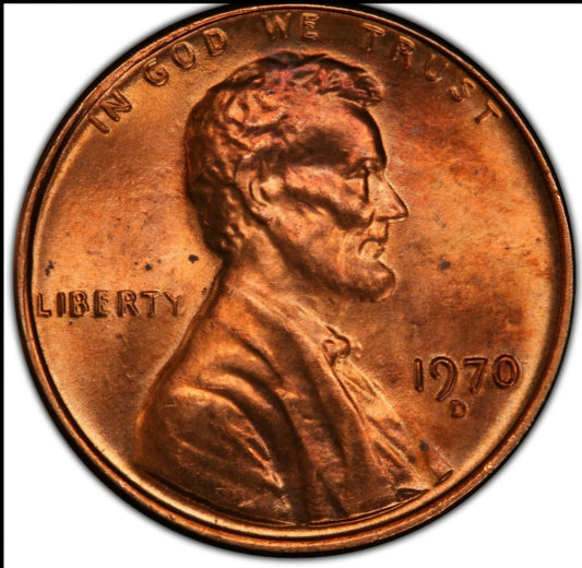 1970 D Lincoln Memorial BU Brilliant Uncirculated 1C Denver From OBW Bank Roll🔥