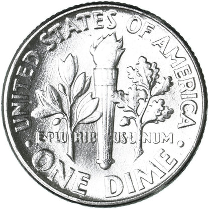 1955-P 90% Silver Roosevelt 10c Dime Gem BU UNCIRCULATED from OBW Roll Free SHIP