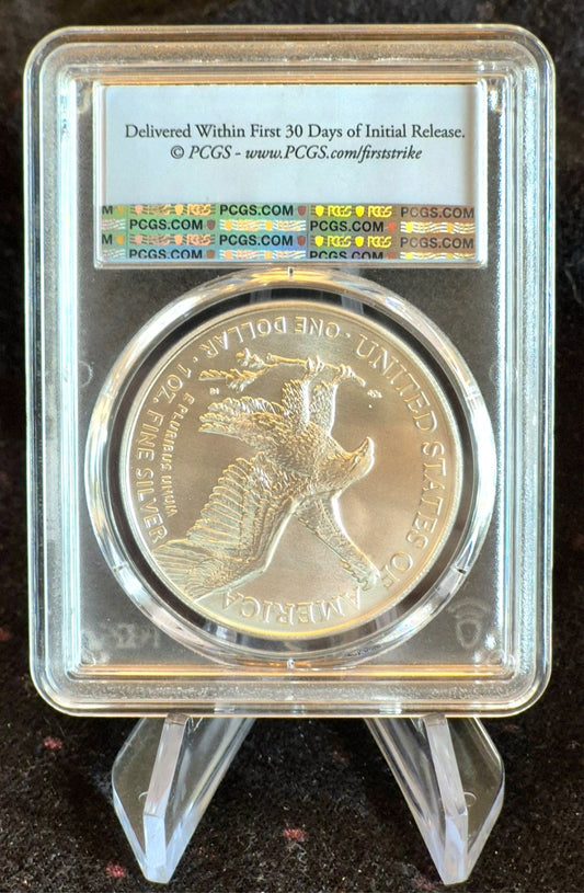 2022 $1 American Silver Eagle 1oz PCGS Graded a Perfect MS70 First Strike