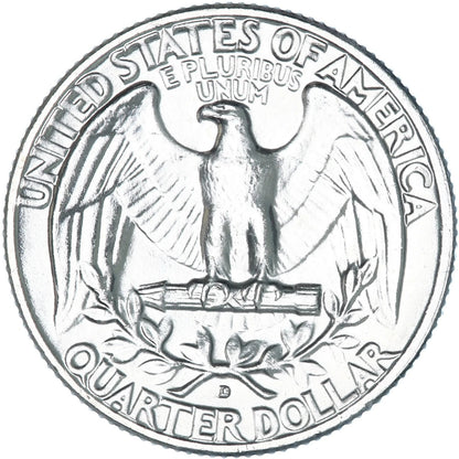 1964 P & D  Washington 90% SILVER Uncirculated 2 Quarter Set  BU Coins