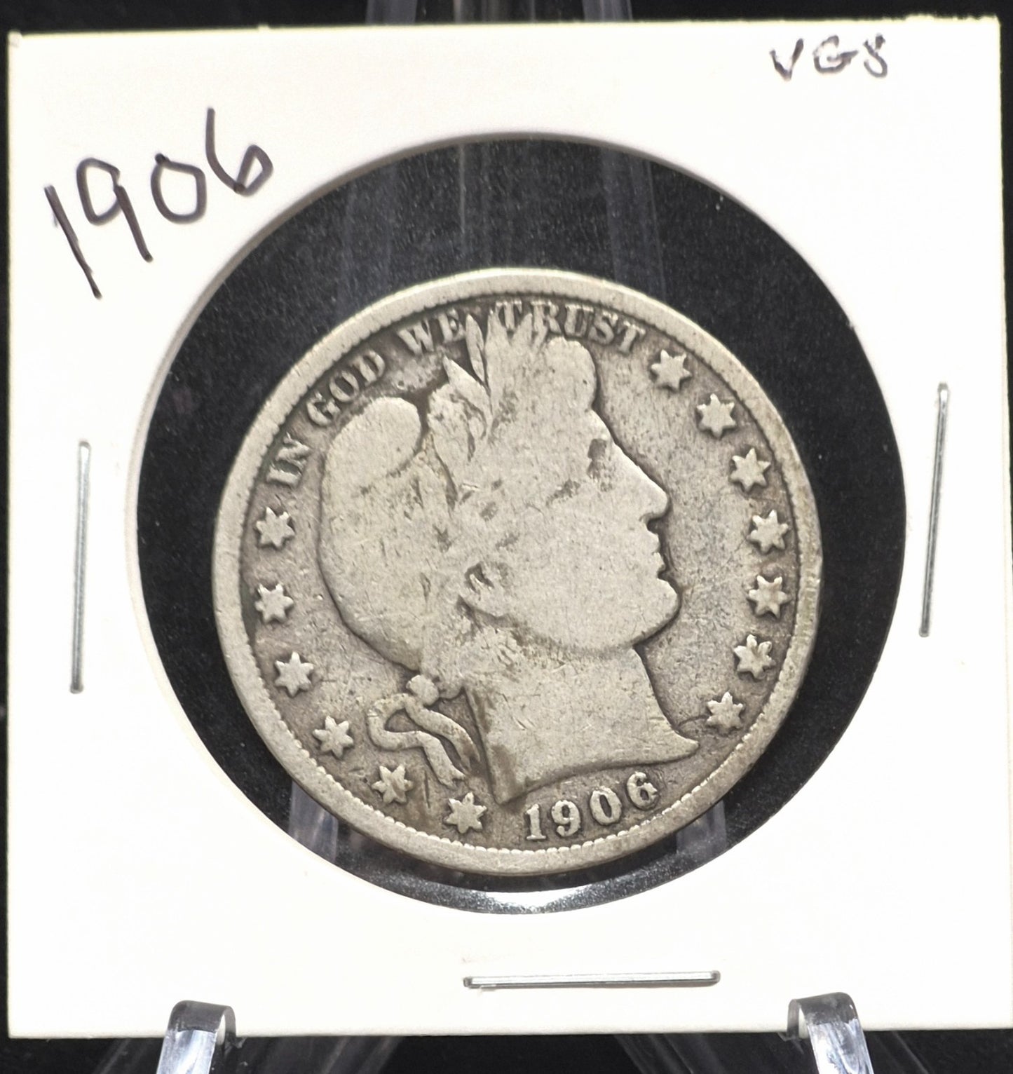 1906 Barber Half Dollar 🥈90% Silver🥈 50C Very Good Condition Full Motto